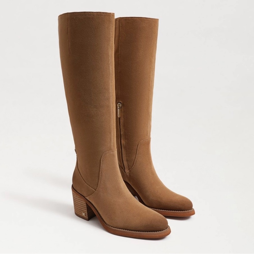 Sam Edelman Suede Tan Heeled Boots